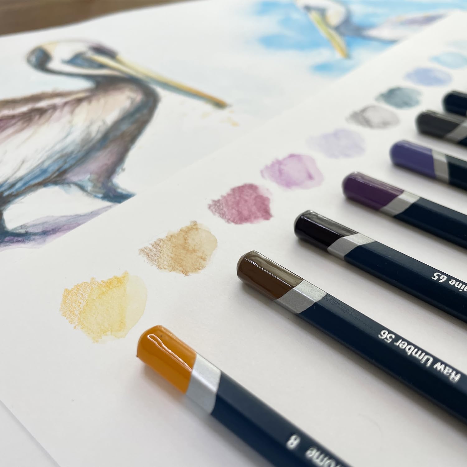 Derwent Colored Pencils, WaterColour, Water Color Pencils, Drawing, Art, Wooden Box, 48 Count (0700758) - Image 5