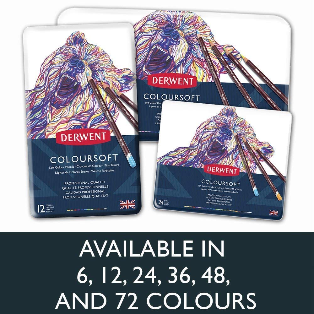 Derwent Colorsoft Pencils, 4mm Core, Metal Tin, 12 Count (0701026) - Image 6