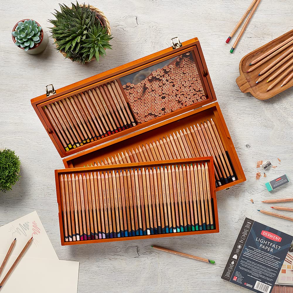Derwent Lightfast Colour Pencils, Professional Quality, Wooden Box Set of 100, 2305693 - Image 8